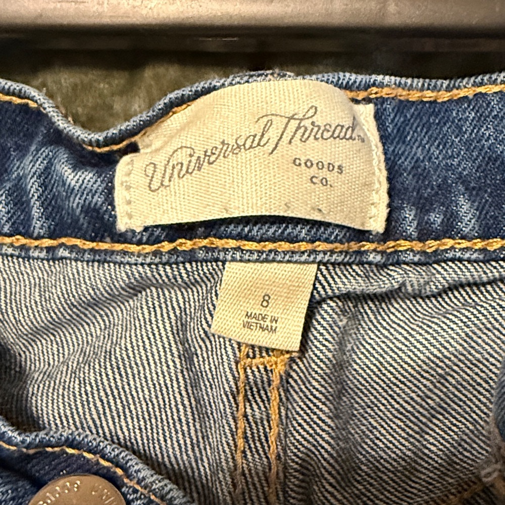 Universal Thread Denim Button-Fly Jeans with embr… - image 6